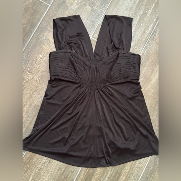 BCBGMaxAzria Black Sleeveless Ruched top NWOT - Picture 5 of 8